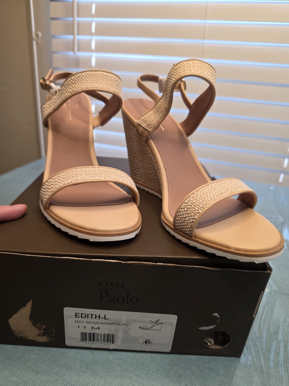Paolo Edith Wedge Sandal - Natural Beige